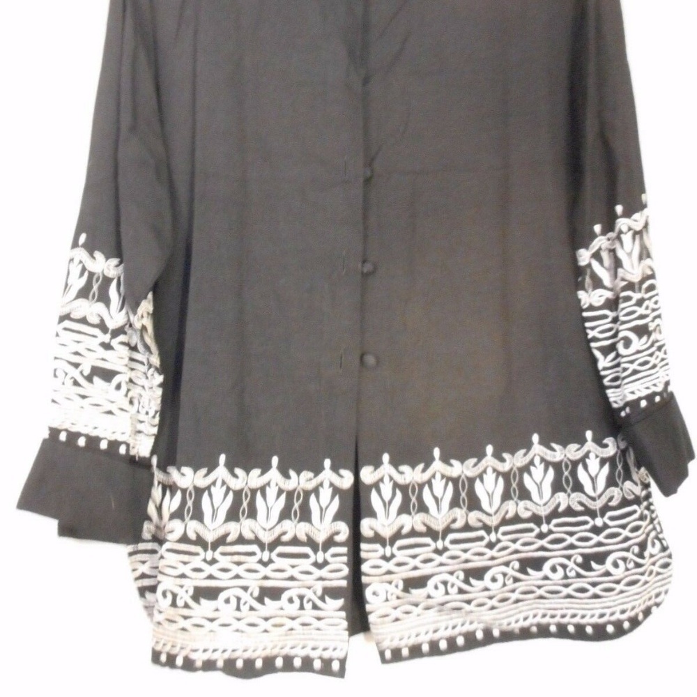 Embroidered  unlined Blazer / Jacket / Shirt - Picture 2 of 7